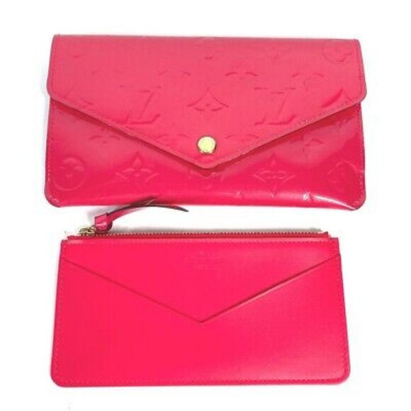 Auth LOUIS VUITTON M61689 MonogramVernis Portefeuille Jeanne Flap purse Long Wal - Picture 1 of 16
